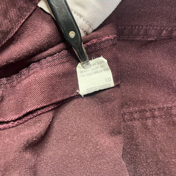 VINTAGE  Riders Jeans Women 18P Burgundy Tapered High Rise Denim Mom USA 31 x 28 - Picture 16 of 16